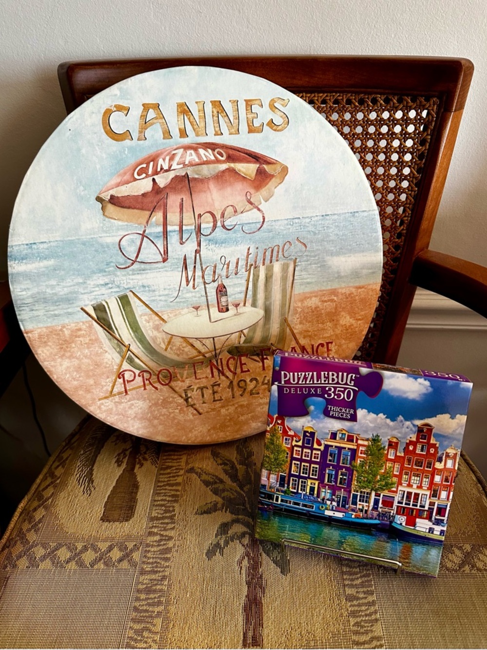 NWT Amsterdam Canals 350 Piece Puzzle + Display Easel Gift Set